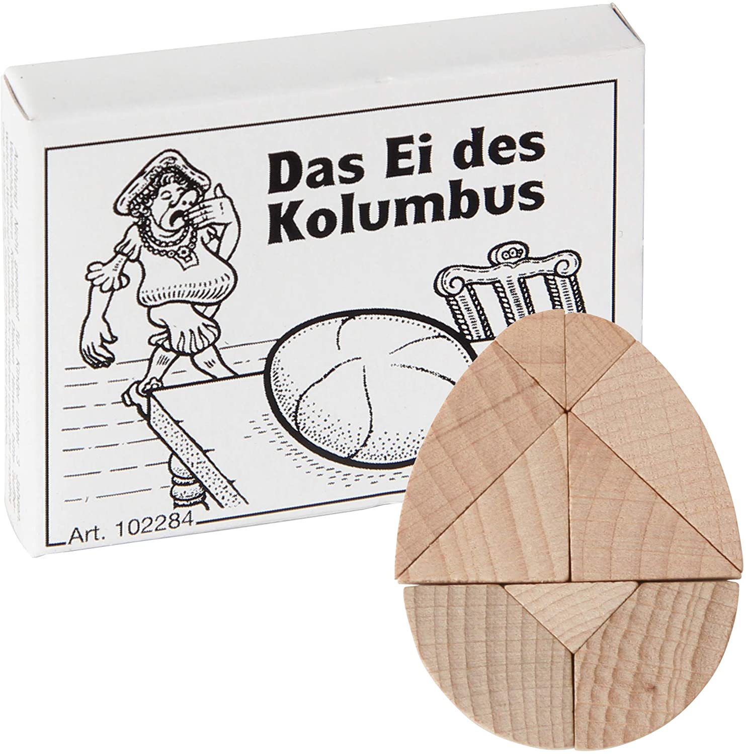 Mini-Holzpuzzle Das Ei des Kolumbus