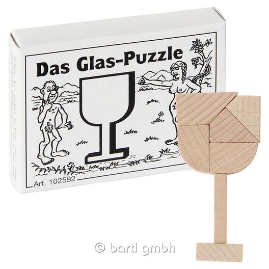 Mini-Holzpuzzle Das Glas-Puzzle