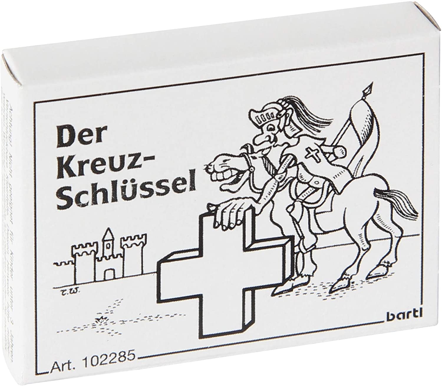 Mini-Holzpuzzle Der Kreuz-Schlüssel