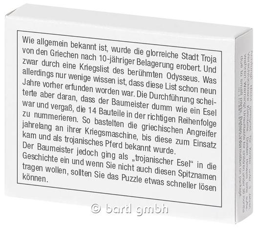 Mini-Holzpuzzle Der trojanische Esel