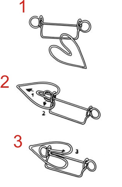 Mini-Knobelspiel Das gefangene Herz Lösung