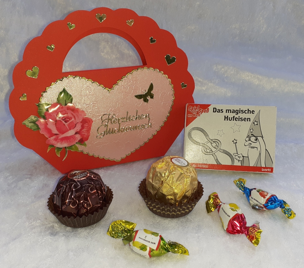 Mini-Knobelspiel Das magische Hufeisen Geschenkverpackung