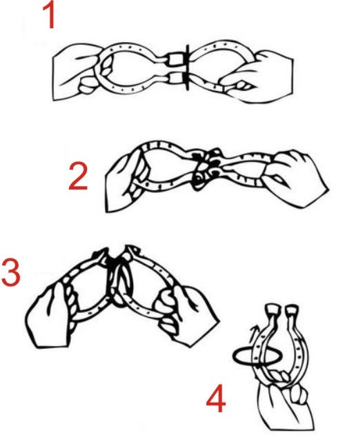 Mini-Knobelspiel Das magische Hufeisen Lösung