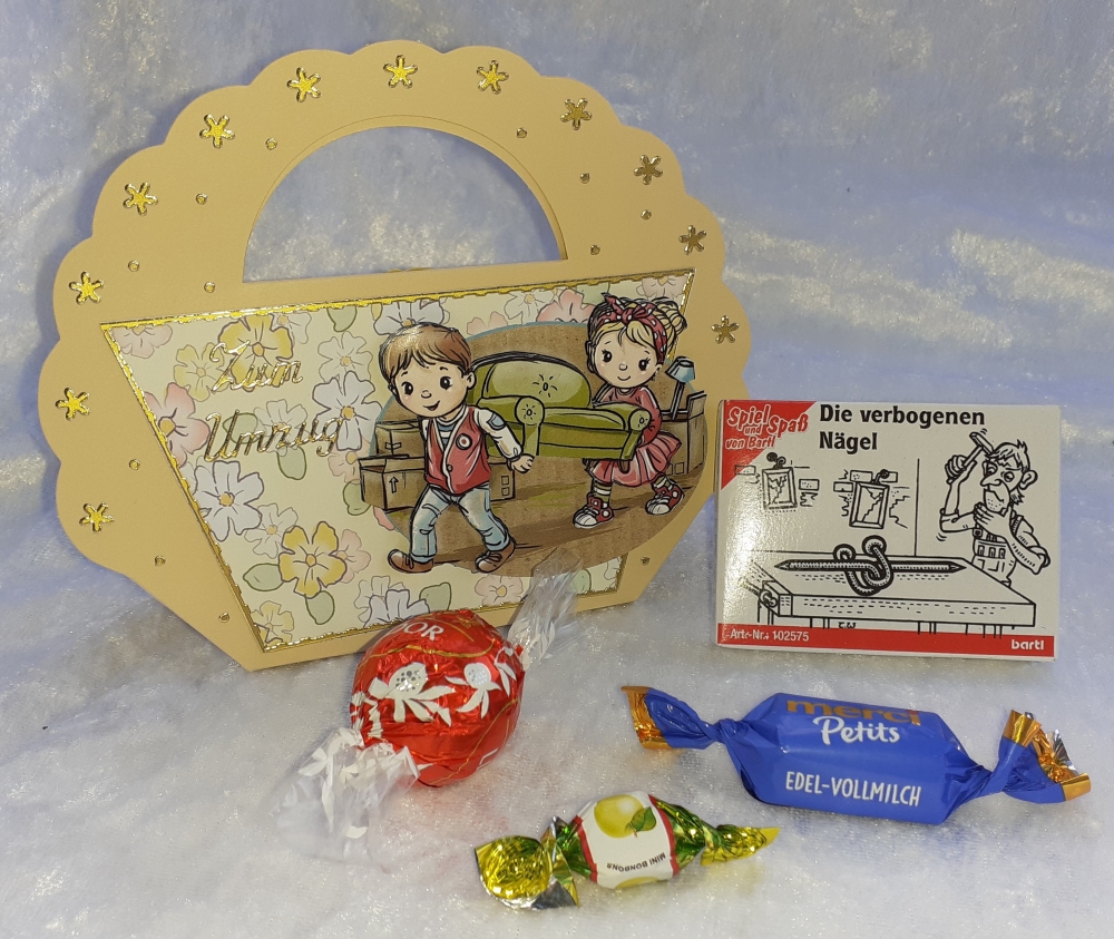 Mini-Knobelspiel Die verbogenen Nägel Geschenkverpackung